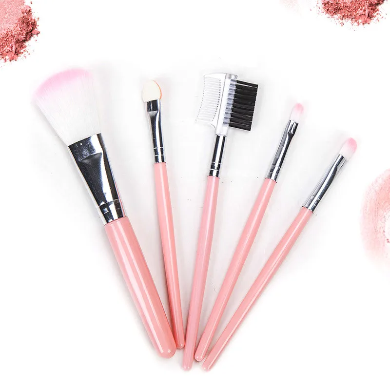 

Professional 5PCS Makeup Brush Eyeshadow Plastic Eyeliner Eyebrow Foundation Powder Portable Blush Blending Contour Brush 0