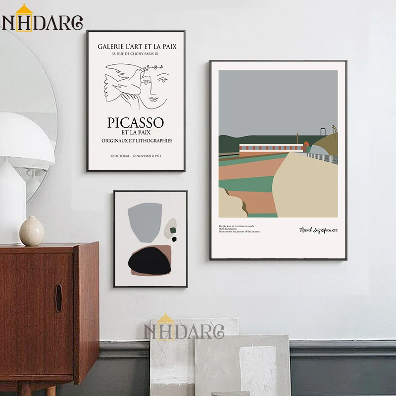 

Retro Fashion Abstract Scenery Line Posters and Prints Canvas Painting Wall Picture Living Room Modern Nordic Home Decor
