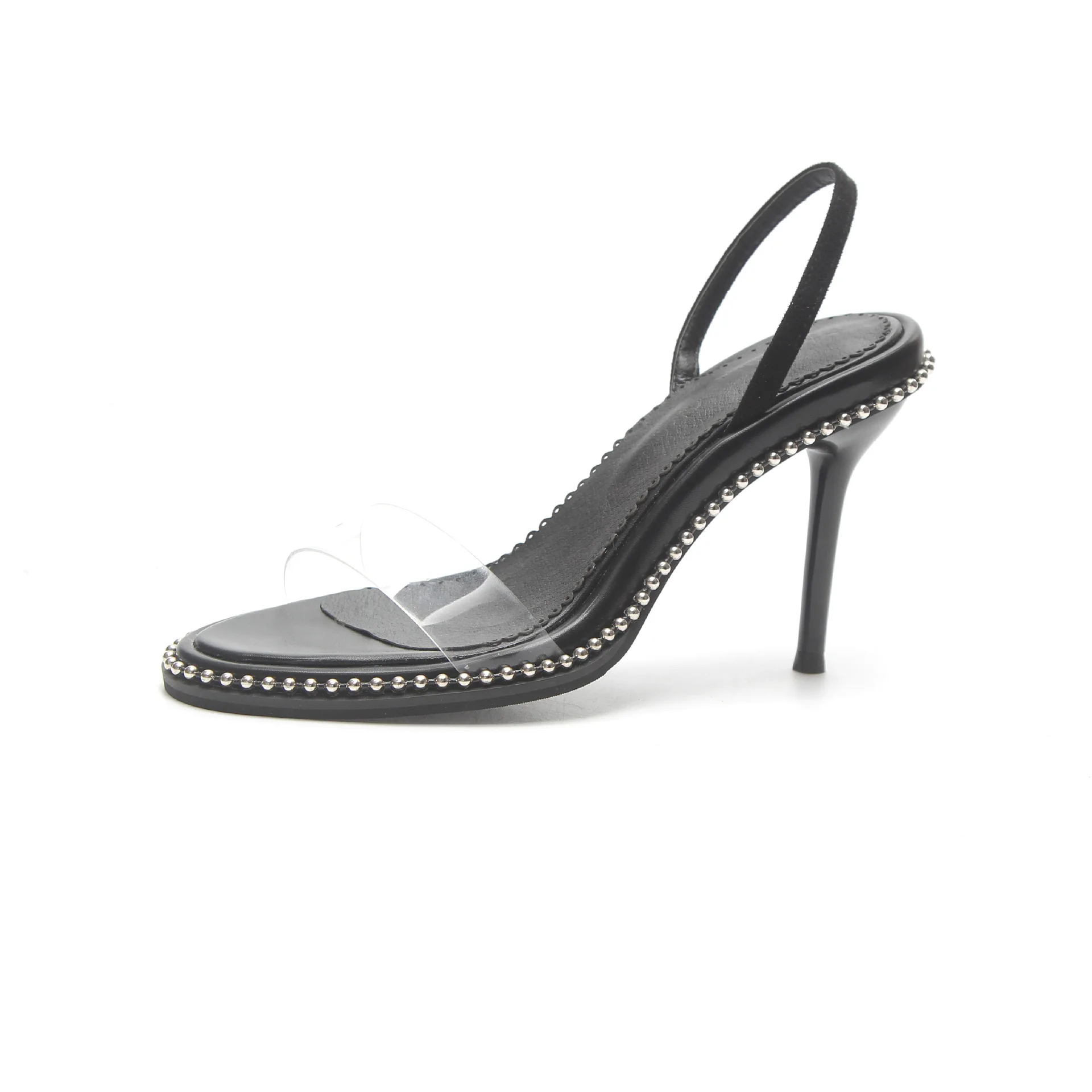 

Spring and summer new high-heeled sandals 2019 back with stiletto sexy high heels transparent fashion women's shoes