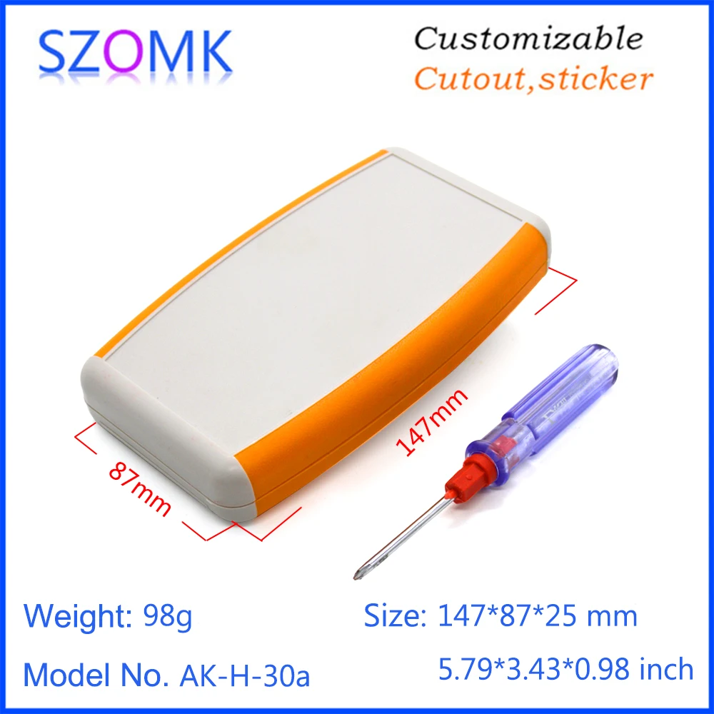 szomk 5V battery handheld plastic enclosure electronics junction box GPS tracker instrument housing case keypad plastic handheld box (14)