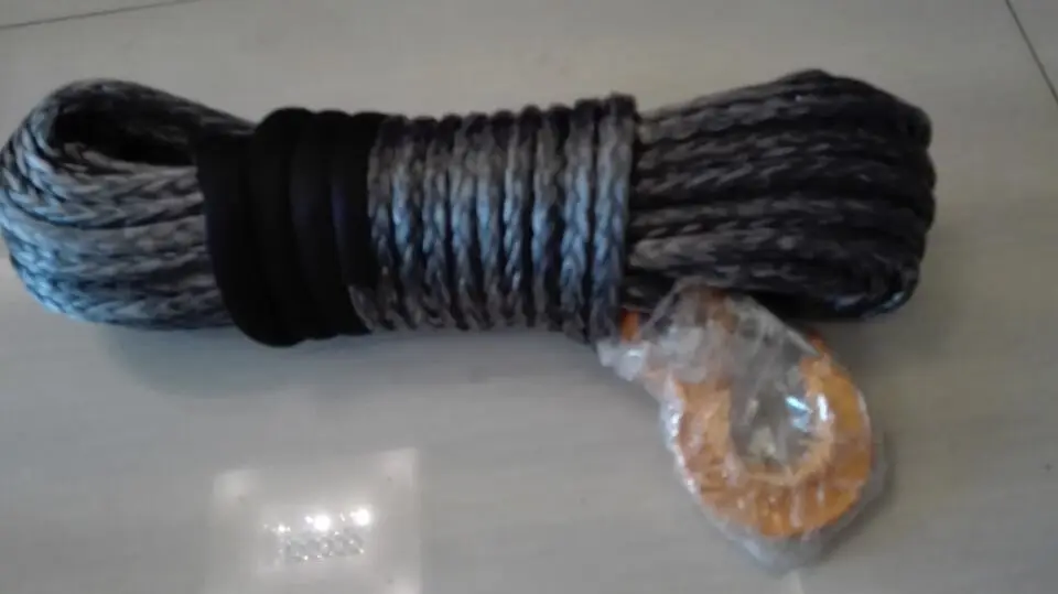 رمادي 10 ملليمتر * 30 متر 12 الضفيرة الاصطناعية ونش حبل مع هوك ، كيفلر ونش كابل ، الاصطناعية حبل ، واستبدال ونش كابل