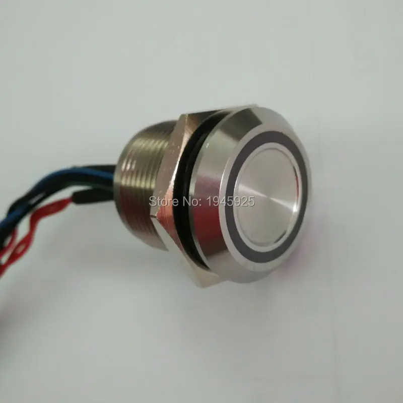 

19mm touch sensor piezo button switch with 5V 12V RED/GREEN/BLUE three color ring illumination