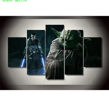 

Star Wars The Force Unleashed-1 5 Pieces Canvas Painting Print Living Room Home Decor Modern Wall Art Oil Painting Poster