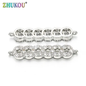 

5*26mm Supplies For Handmade Cubic Zirconia Connectors for Diy Jewelry Findings, Hole: 0.5mm, Model: VS94