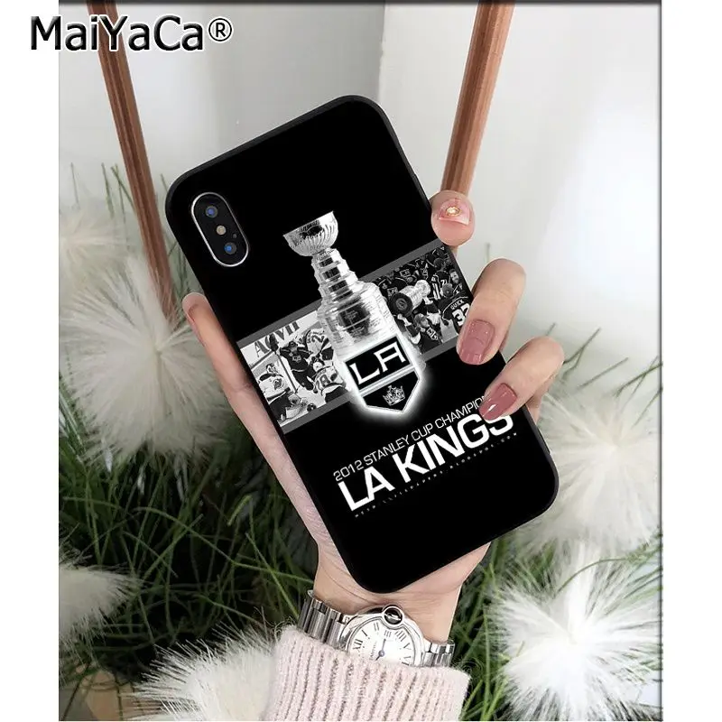 MaiYaCa Los Angeles Kings мягкий, силиконовый, из ТПУ черный чехол для iPhone X XS MAX 6 6S 7 7plus 8 8Plus 5 5S XR - Цвет: A11