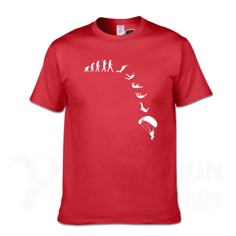 Red 1 Go skydive evolution Футболка модная брендовая одежда мужская футболка Повседневная 16 цветов Забавный принт уличный с короткими рукавами футболка - Цвет: Red 1