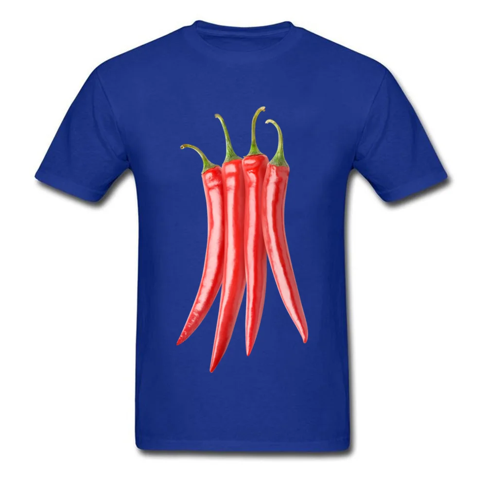 Party T-Shirt 2017 New Fashion Crew Neck Bunch of chili peppers 100% Cotton Men Tops Shirts Printing Short Sleeve Tee Shirts Bunch of chili peppers blue