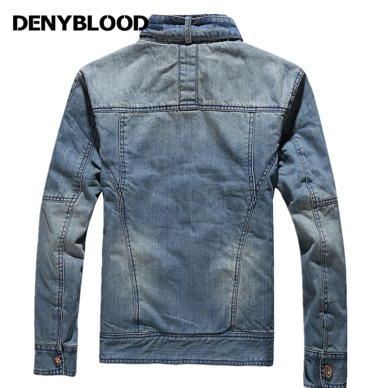 Denyblood джинсы осенне-зимняя куртка мужская джинсовая мотоциклетная теплая куртка-бомбер с капюшоном винтажная Потертая джинсовая бархатная куртка джинсы 3311