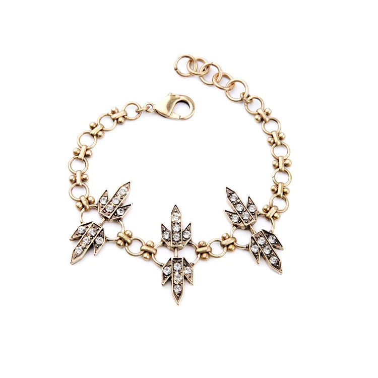 

Women's Fashion Bracelet Jewelry Bijoux Gorgeous Retro Antique Gold Plated Charms Bracelets & Bangle For Women Wholesale B0492