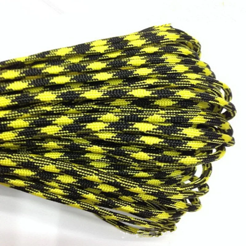 550 Paracord Parachute Cord Lanyard Tent Rope Guyline Mil Spec Type III 7 Strand 25FT For Hiking Camping