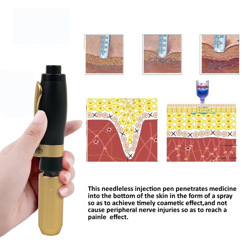 Ручка гиалуроновой кислоты высокого давления, новейший 0,5 мл немой Регулируемый кислотный пистолет для защиты от морщин/подъема губ распылитель гиалурон ручка