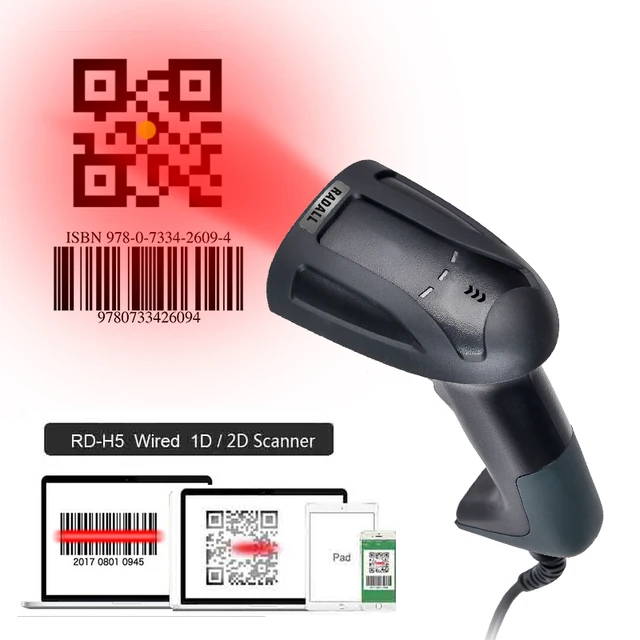 Best Offers RD-H1 Low Price Handheld Laser Barcode Scanner Wired 1D/2D USB Cable RD-H2 Wireless Bar Code Reader for POS System Supermarket Best Offers RD-H1 Low Price Handheld Laser Barcode Scanner Wired 1D/2D USB Cable RD-H2 Wireless Bar Code Reader for POS System Supermarket