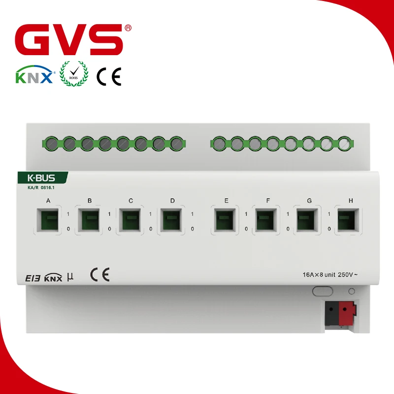 

KNX/EIB GVS K-BUS Manufacturer KNX Switch Actuator 8 folds 20A in KNX smart home automation system