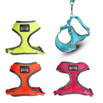 

Sport Air Mesh Nylon Dog Harness Vest Pet Walking Harness Lesh Chihuahua for Dog Small Pet Accessories Random delivery Size S
