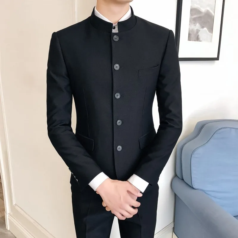 chinese collar men