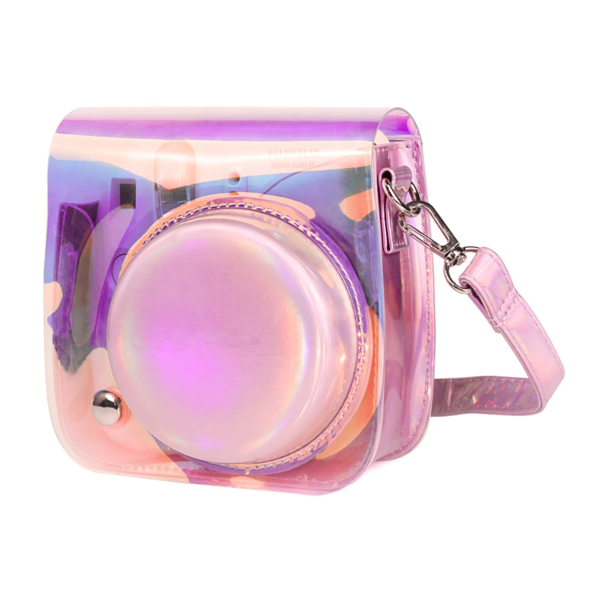 Защитная сумка Лазерная Волшебная цветная камера чехол с регулируемым плечевым ремнем для Polaroid Fujifilm Instax Mini 9 8 8+(розовый