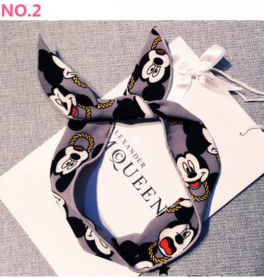 Милые девочки, пышное платье Микки и Минни Маус Мышь уши аксессуары для волос хиджаб повязка на голову Детские Штаны для девочек с рождественским изображением волос бантики, аксессуары для волос - Цвет: 3
