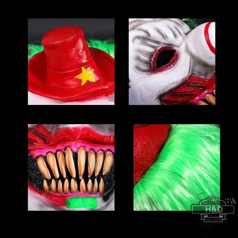 H& D страшный латекс ужас клоун Хэллоуин маска маскарадные костюмы для вечеринки платье