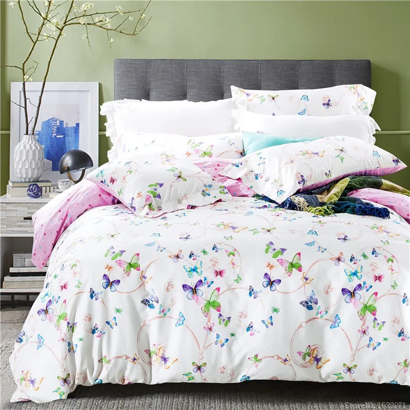 2017 purple floral butterfly bedding sets cotton bed 2017 purple floral butterfly bedding sets cotton bed