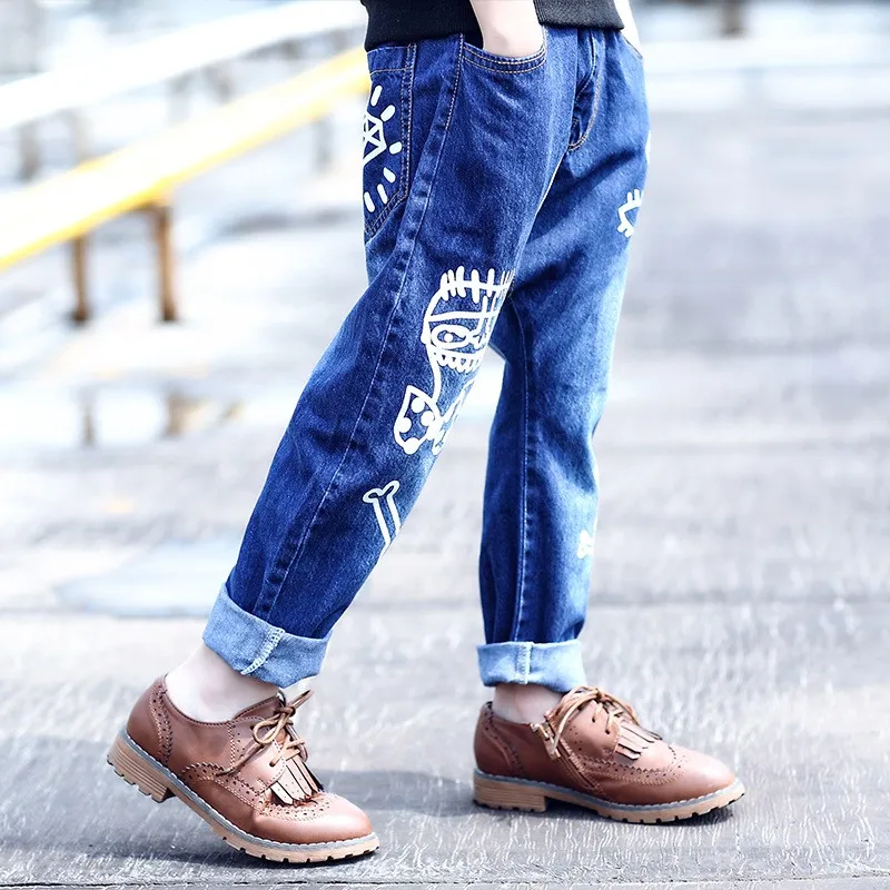 high quality fashion 2017 children jeans for boys kids scrawl pattern denim pants clothing children baby little big boy jeans clothes 6 7 8 9 10 11 12 13 14 15 16 years old (8)
