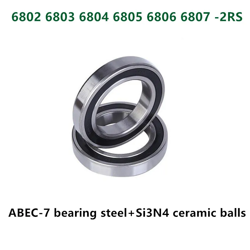 

4pcs ABEC-7 6802 6803 6804 6805 6806 6807 -2RS Hybrid Ceramic Bearing Bicycle Bottom Brackets Spares bike Si3N4 Ball Bearings