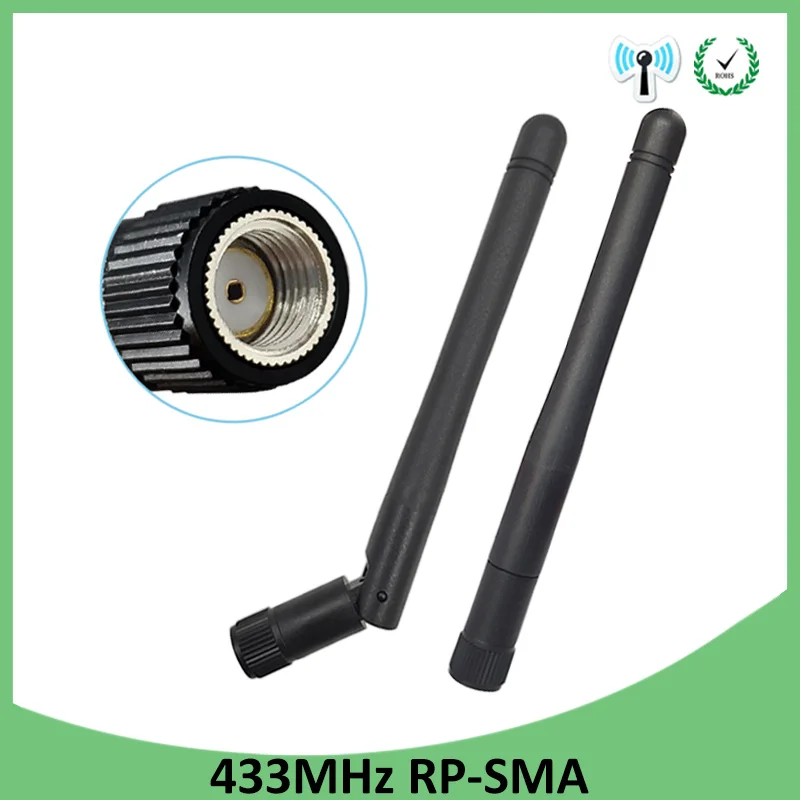

20pcs 433MHz antenna 3dbi RP-SMA Connector 433 mhz antena rubber antenne for wireless watermeter Gasmeter Lorawan Emeter