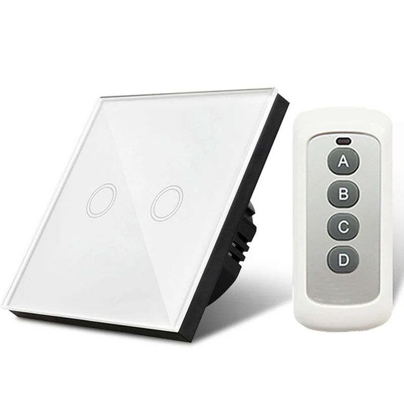 

1/2/3 Gang 1 Way RF433 Remote Control Wall Touch Switch Smart Home Wireless Remote Control Light Switch