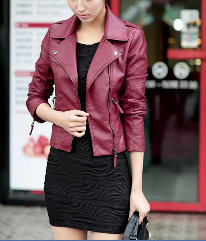 trendy womens leather jackets