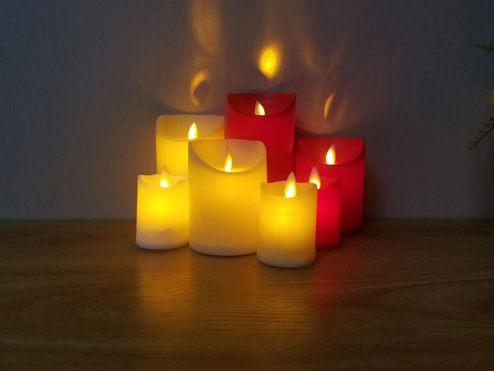 Romantic Electronic LED Flameless Carve Swing Flickering Simulation Candle Light
