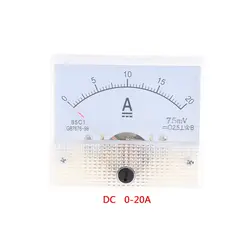 DC 0-20a amperometer циферблат ток метр тестер Панель для эксперимента или дома Применение