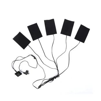 

Warm Paste Pads Waterproof Carbon Fiber Heating Pad Safe Portable Heating Warmer Pad for Vest Jacket Cloth Supplies USB power