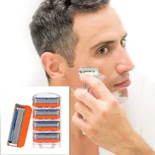 4pcs/lot 5 Layer Blades Shaving Razor Blades for Men Gilett Fusion Power Shaver Blades Gilletts Proglide Shaving Blades Replacem