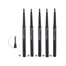 1 шт. 5 цветов дуплекс автоматический карандаш для бровей с Кисточки Водонепроницаемый длительный бровей Макияж карандаш для бровей Макияж косметика