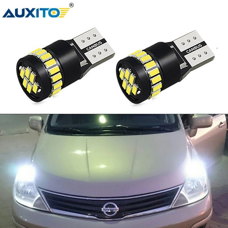 

2x W5W T10 LED Canbus Bulb Clearance Parking Lights For Nissan Qashqai Juke Almera X-trail Tiida Note Primera Pathfinder Sentra