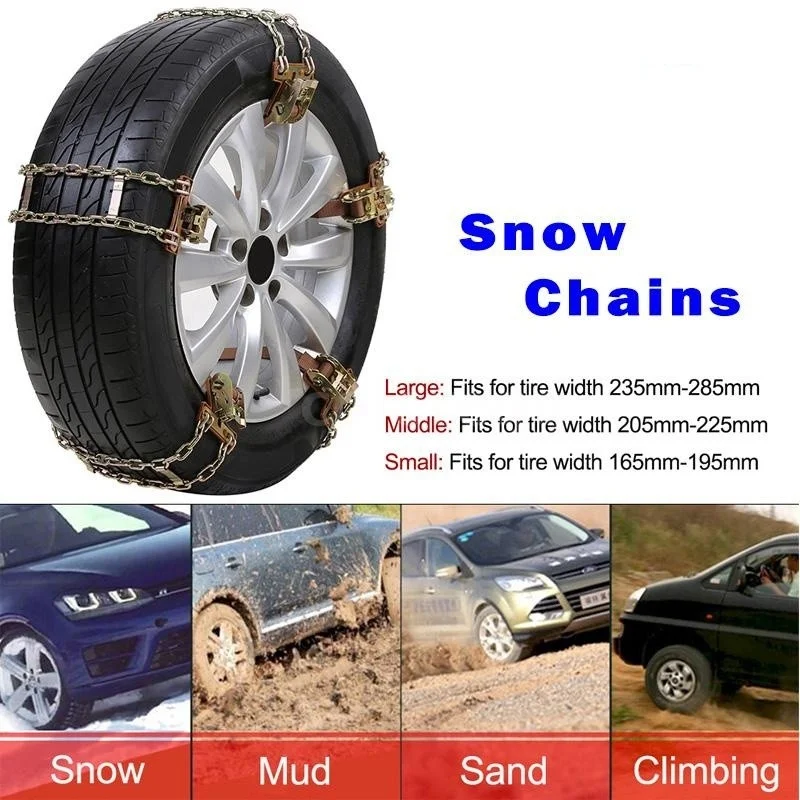 1PC Snow Tire Chains for Car Truck SUV Anti Skid Emergency Winter