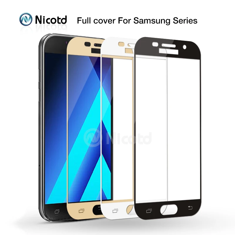 Закаленное стекло с полным покрытием для Samsung Galaxy J2 J5 J7 Prime Защитная пленка экрана