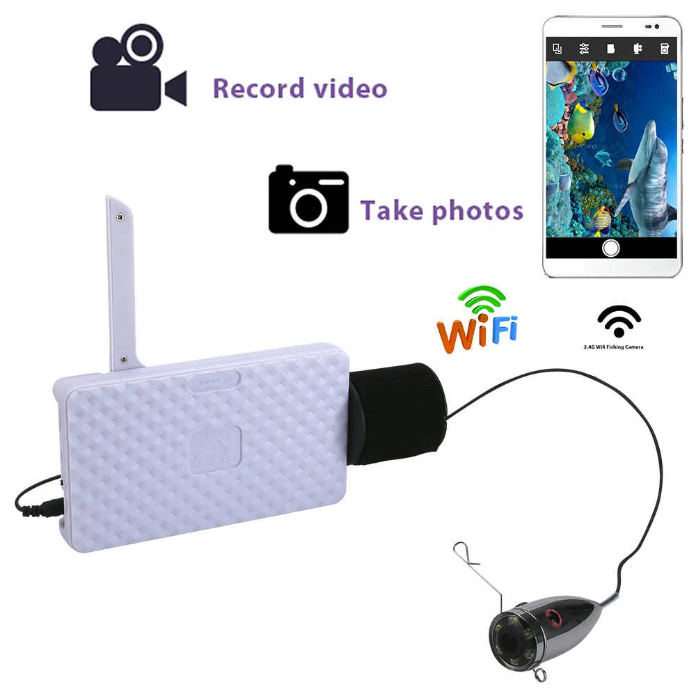 Беспроводная подводная рыболовная камера из нержавеющей стали 720P Wi Fi 15 м