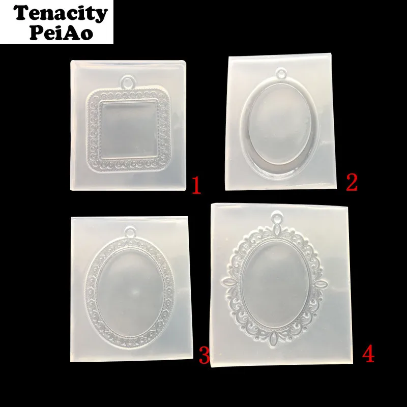 

Transparent Diy Epoxy Uv Resin Molds Cabochon Base Mold for Pendant Jewelry Making Tools