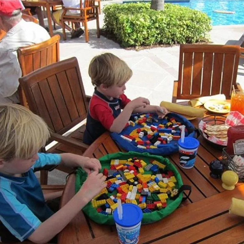 5pcs Baby Carpet Play Mat Building Block Stuffed Toys Storage Bag Multifunctional Kids Playing Game Blanket Rug Toy Organizer