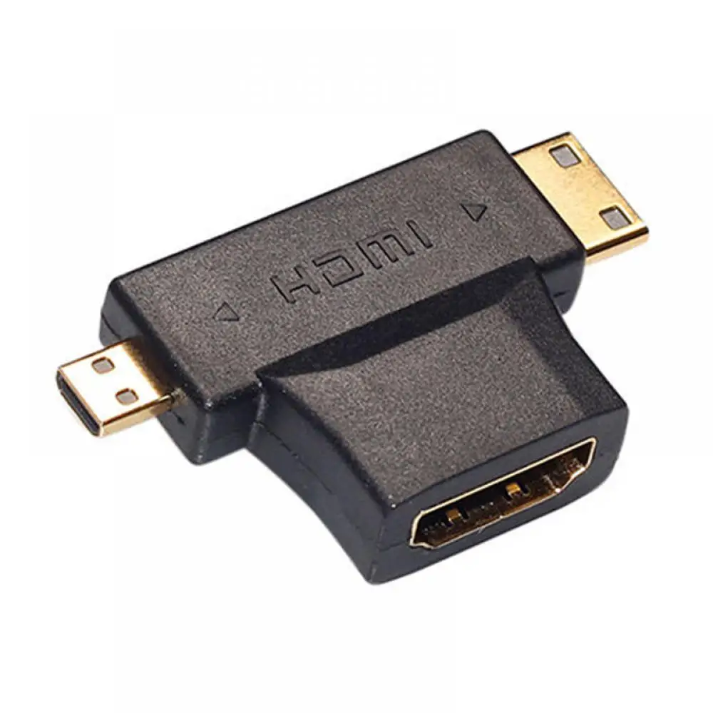 

Mini 3 in 1 Micro HDMI Male to Female HDMI 1.4 Cable Adapter Converters for phone camera Card Readers High Quality