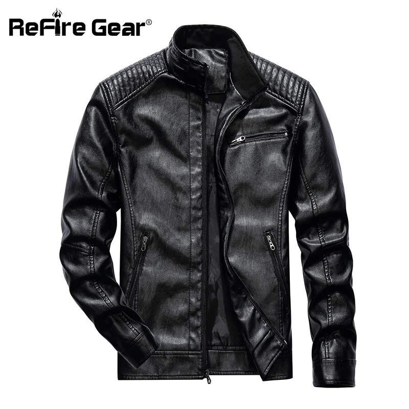 ReFire gear зимняя куртка из искусственной кожи для мужчин тактический военный бомбардировщик военный пилот куртка повседневная ветрозащитная мотоциклетная куртка размер США