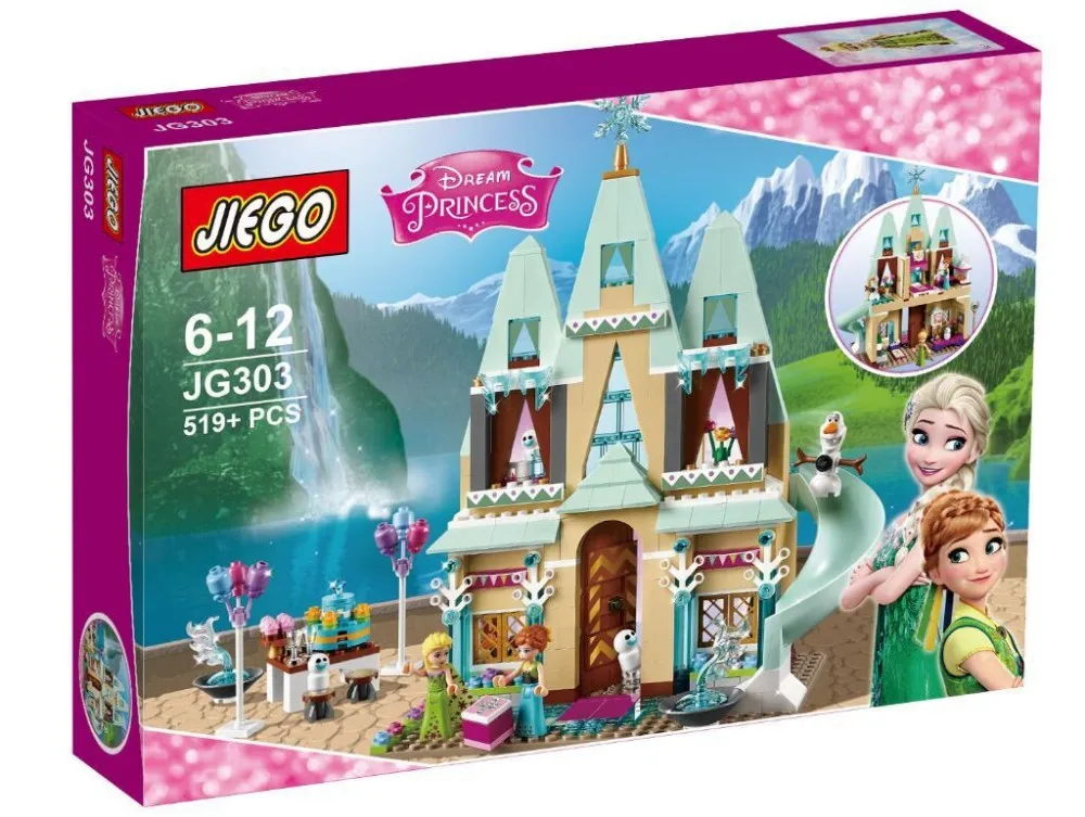 

New JG303 Building Blocks Arendelle Castle Princess Anna Elsa Buildable Figures SY371