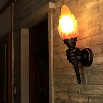 

Aluminum Alloy Retro Wall Lamp Loft LED Torchbearer Wall Light for Corridor Courtyard Indoor Outdoor Lighting Fixtures
