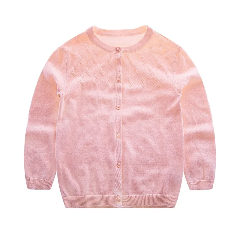 Candy Color Baby Girls Sweater Cotton Soft  Kids Cardigan Long Sleeve O Neck Cardigan SweatShirt For Girls Baby Girls Clothing (2)