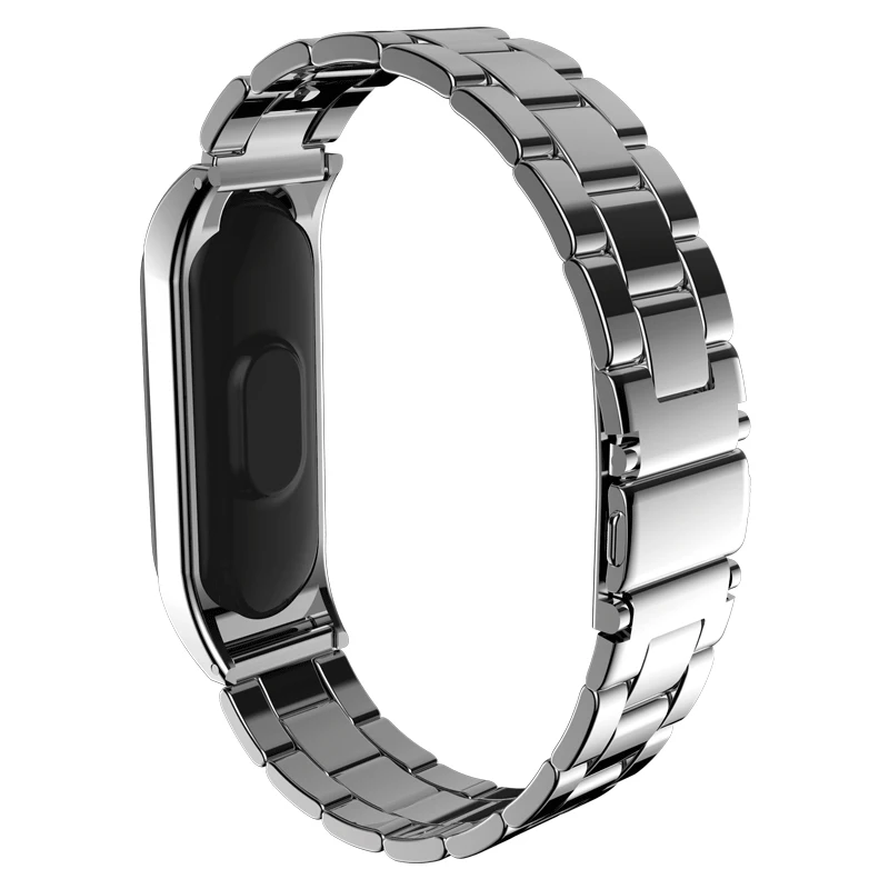 Металлический ремешок из нержавеющей стали для Xiaomi mi band 3 4 Классический сменный