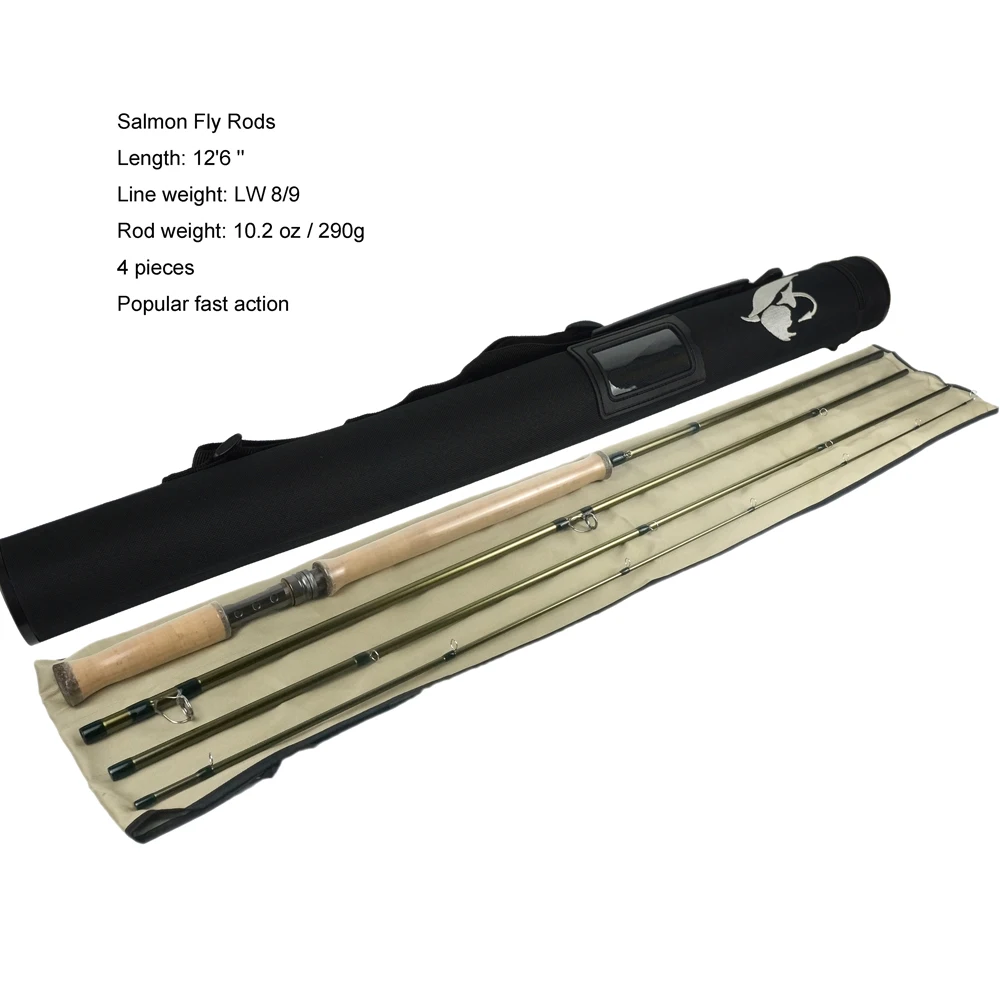Aventik Custodia Per Canna Da Pesca A Mosca In Carbonio E Alluminio - Tubo Rigido 80,5cm, Adatto Per Canne 2,7m 4 Pezzi, 4 Colori Opachi