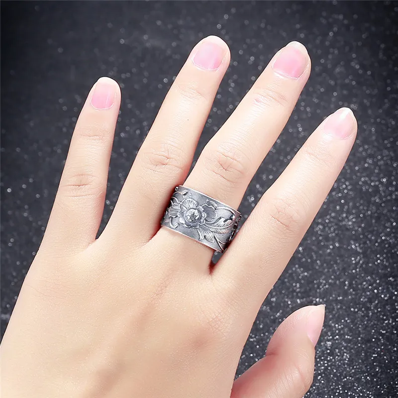 GAGAFEEL Настоящее серебро 990 пробы, кольца с цветами, изысканное ювелирное изделие для женщин, лучший подарок на Рождество