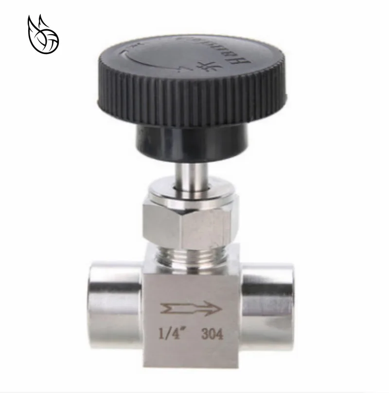 

SS 304 Stainless Steel Valve 1/8" 1/4" 3/8" 1/2" BSP Equal female Thread Flow Control shut off Needle Valve