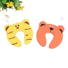 6 шт. ограничитель двери для защиты ребенка, безопасность, креативные Детские Мультяшные животные, карта выхода, дверной зажим EVA, Блокировка двери