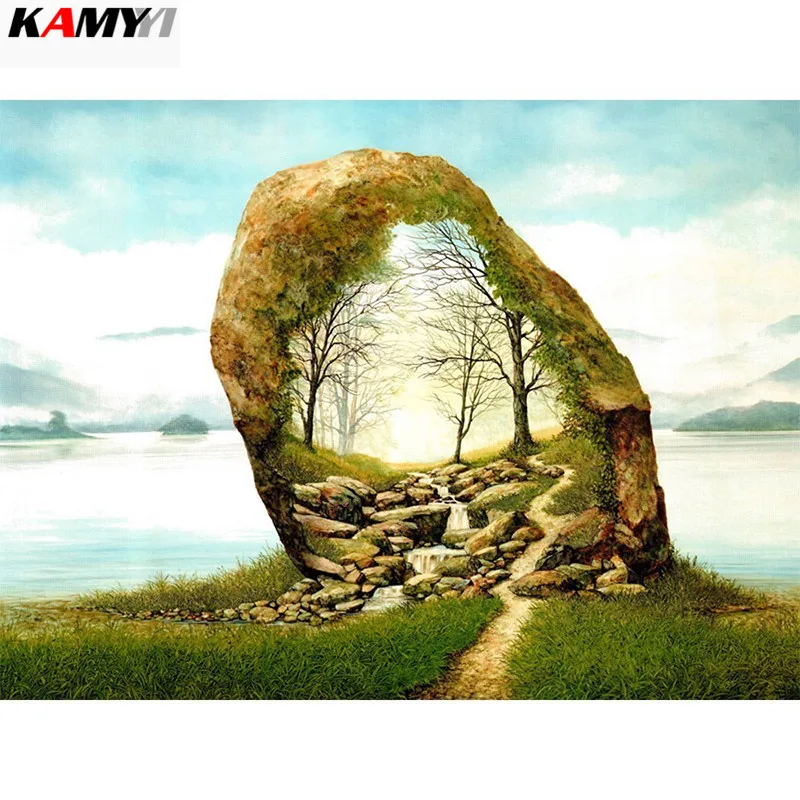 

Mosaic Painting 5D DIY Diamond Painting Landscape Decoration Home Full Square/Round Drill Diamond Embroidery Forest XY1